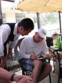 corn seen paying a check
